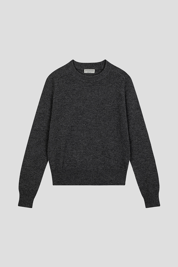 CASHMERE BLEND PULLOVER_CHARCOAL